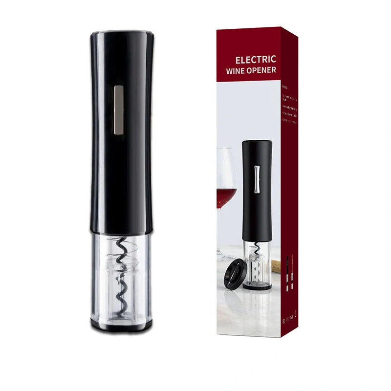 Rechargeable electric wine opener with USB charging cable and LED light