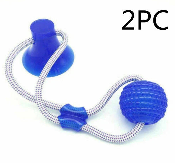 Durable, colourful chew toy with unique sucker design for dogs to play and maintain dental health