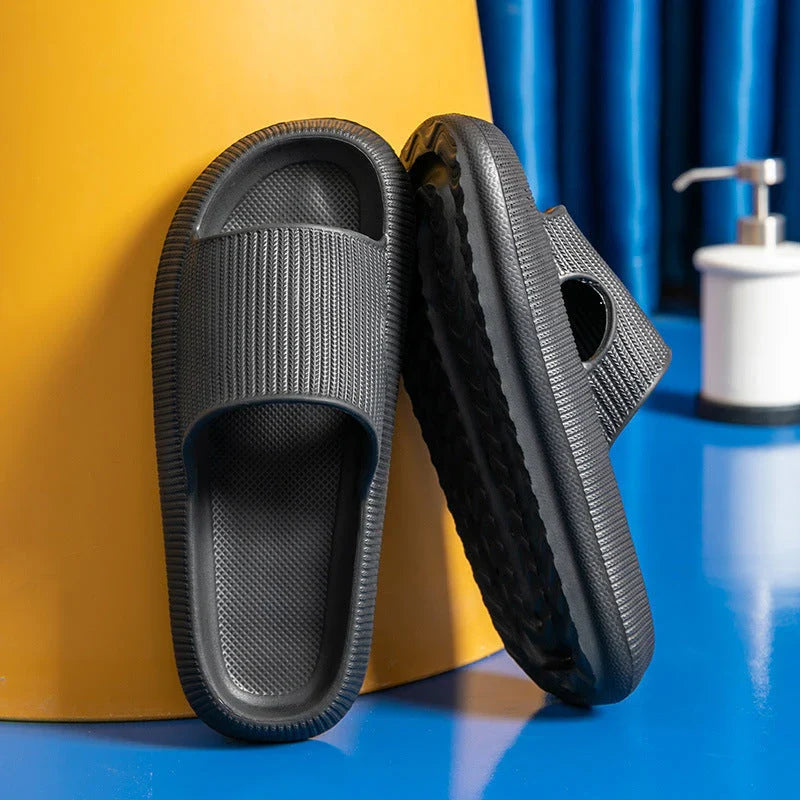 Women's premium EVA slippers in various colors and sizes, featuring soft, cushioned soles and durable non-slip design.