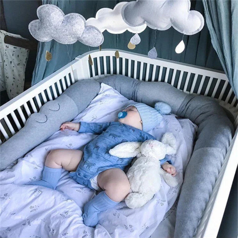 Soft and cuddly crocodile-themed plush cushion for cots, sofas and nursery decor