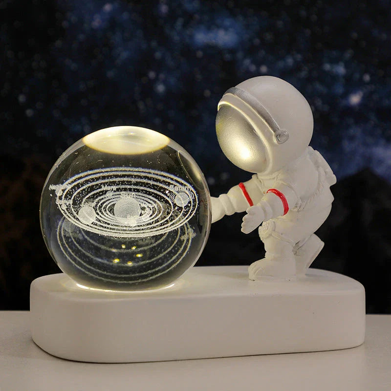 Enchanting Cosmic Night Light: A mesmerizing crystal ball that casts a warm, soothing glow and transforms any space into a tranquil oasis with its stunning 3D celestial design.