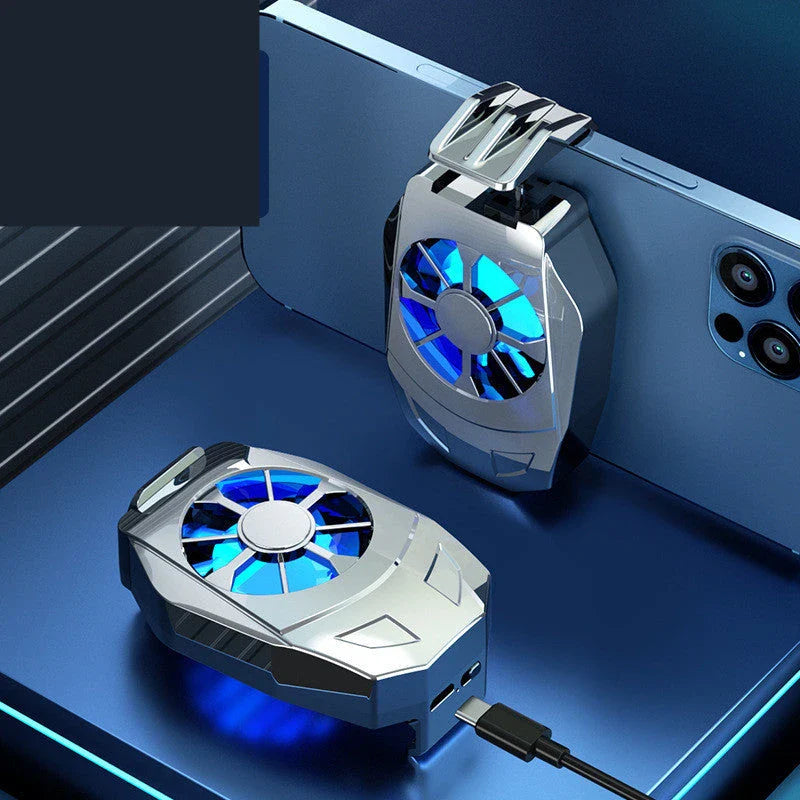 Powerful Mobile Phone Cooling Fan with Gamepad Mount - Sleek Design, Efficient Cooling for Uninterrupted Mobile Gaming