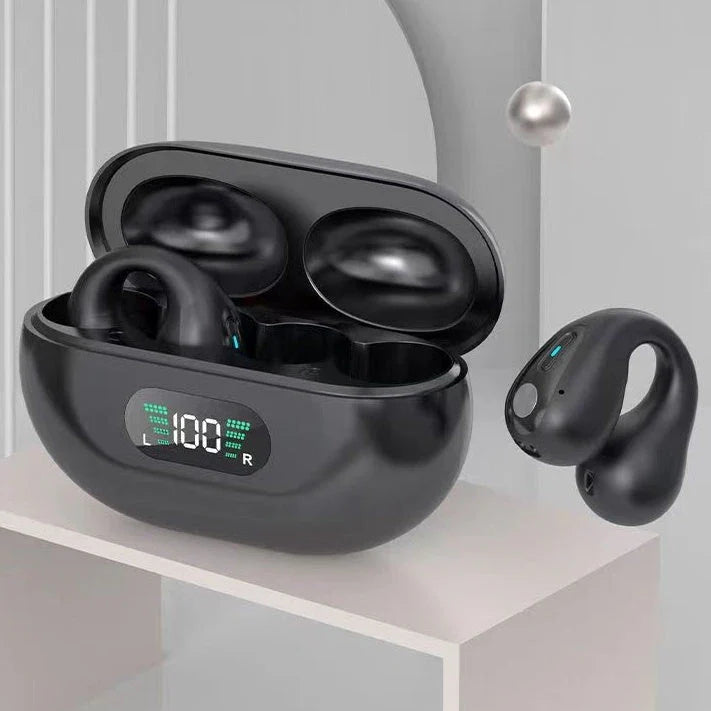Premium Bone Conduction Wireless Earbuds with Bluetooth 5.3, Dual-Drive Audio, and Ergonomic Ear-Clip Design