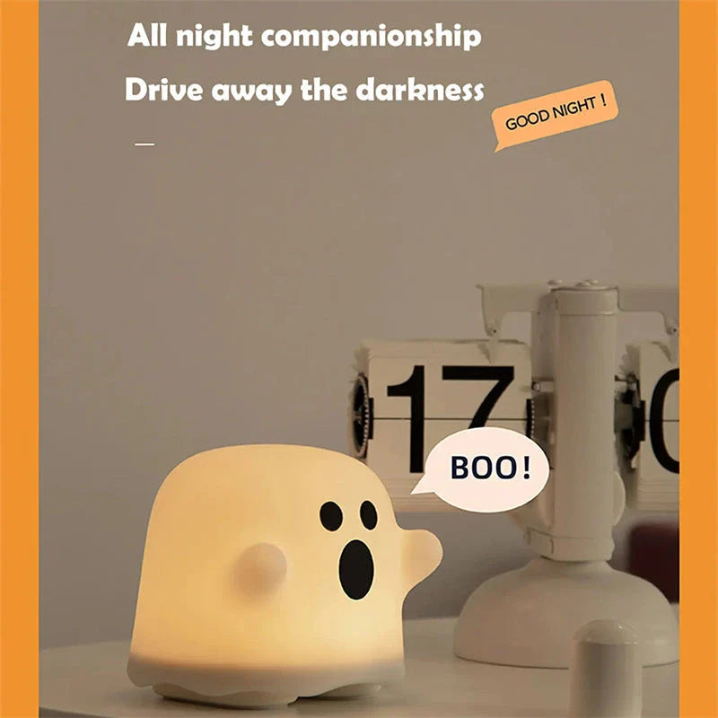 A cozy silicone night light with a touch sensor, perfect for bedside or any room in the home