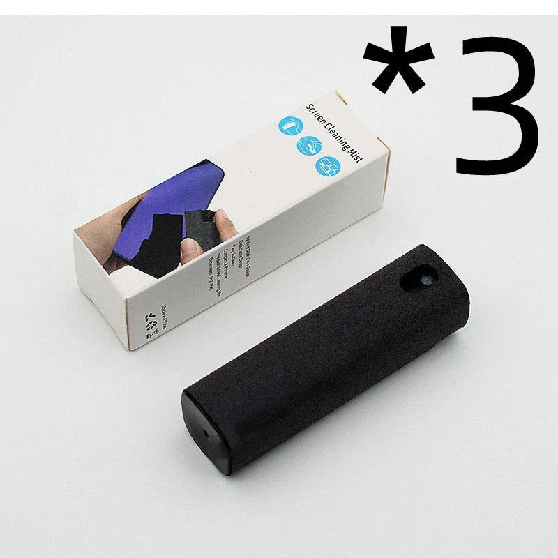 All-in-One Portable Screen Cleaner with Microfiber Wipe and Refillable Cleaning Solution
