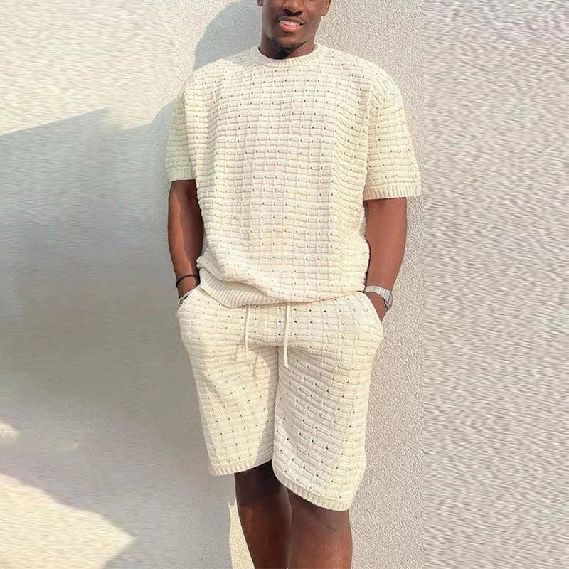Stylish men's casual shorts and shirt set in a variety of colors and sizes