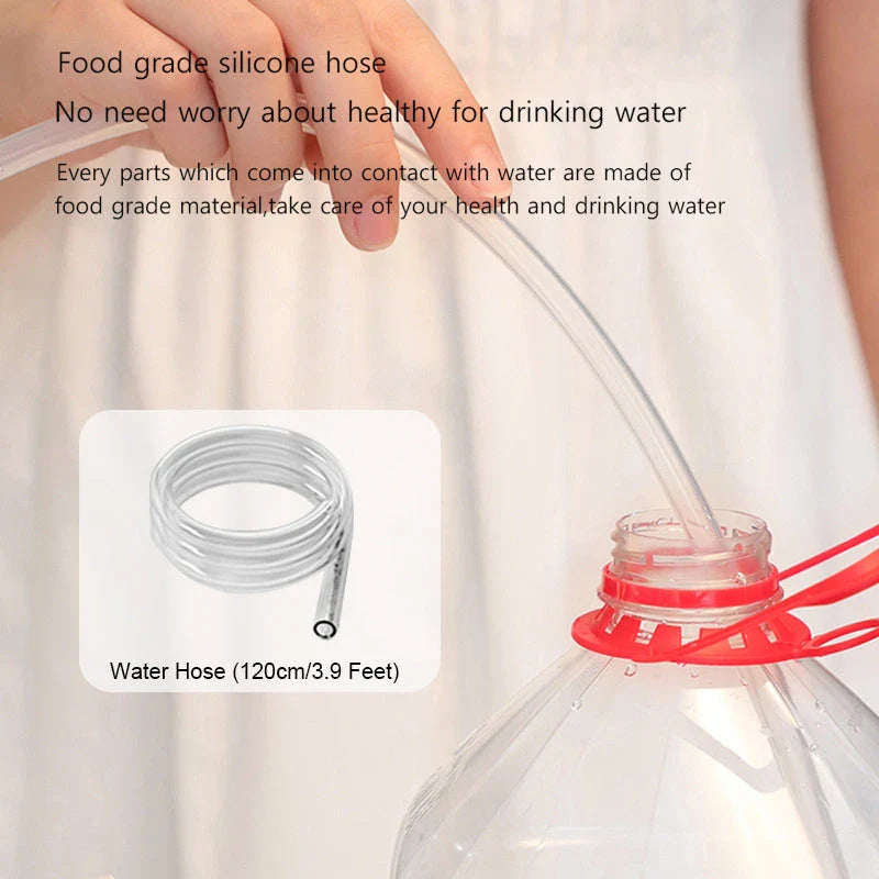Rechargeable electric water dispenser with sleek, modern design for home, office, or on-the-go use