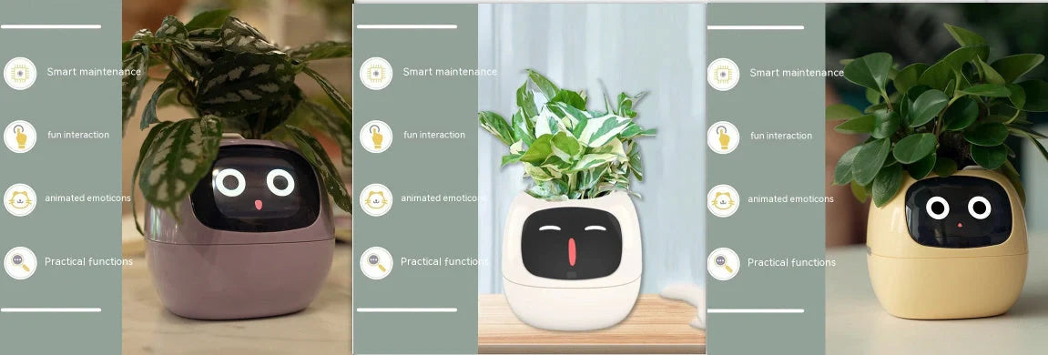 Smart Planter with AI and 7 sensors for easy plant care in various colours