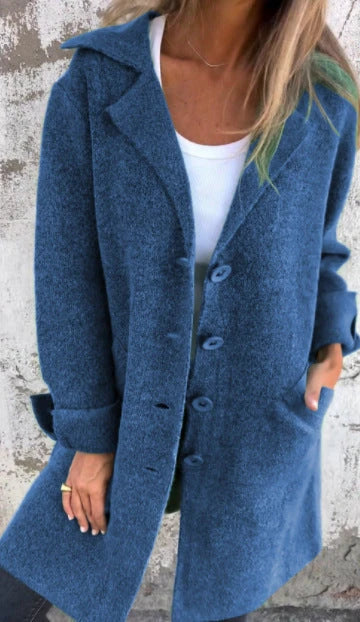 Stylish single-breasted cardigan with pockets in various colors and sizes