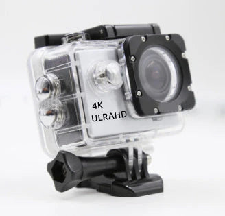 Robust 4K Ultra HD Waterproof Sport Camera with 12MP sensor, 170-degree wide-angle lens, and water-resistant design for filming up to 30 metres underwater