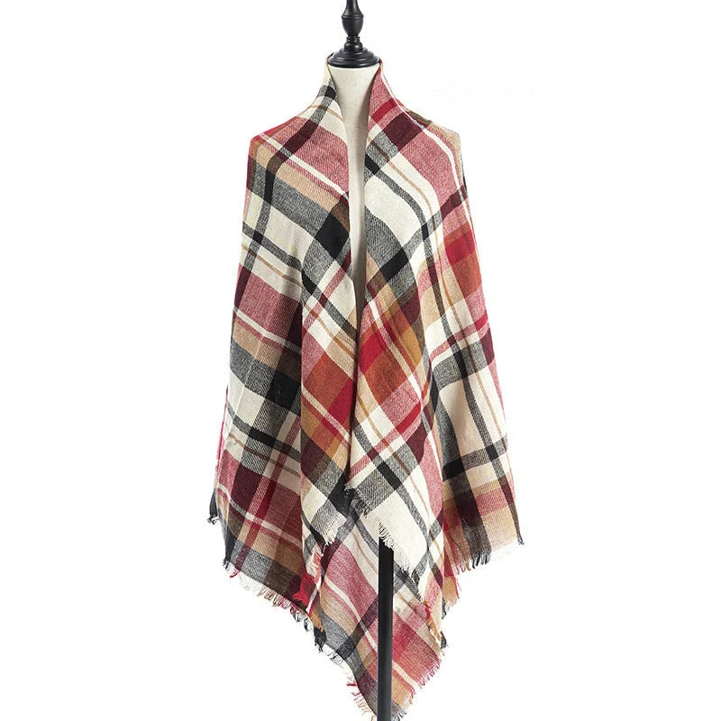 Luxury plus-sized double-sided cashmere-like scarf shawl in various colors