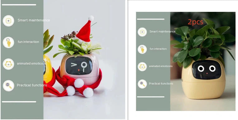Smart Planter with AI and 7 sensors for easy plant care in various colours