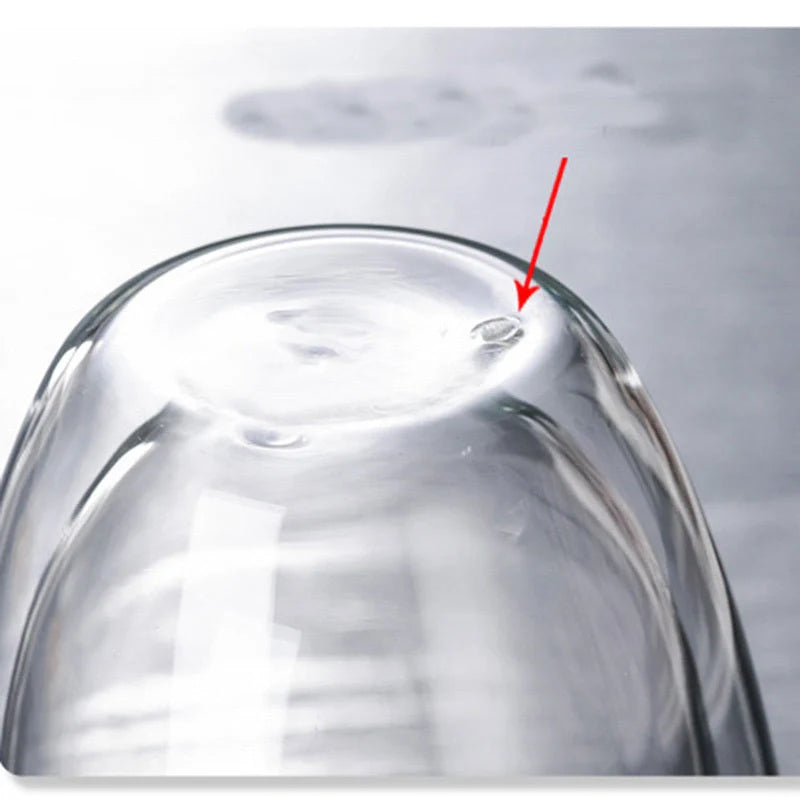 Egg-shaped double-layer insulated glass cup for hot and cold beverages