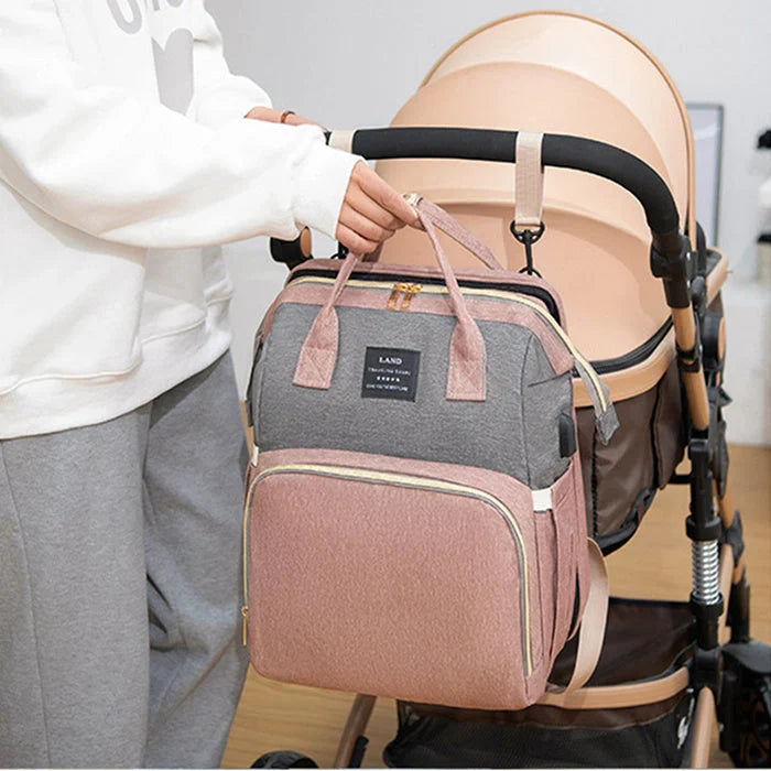 New Mummy Baby Crib Backpack with insulated milk storage compartment and large capacity