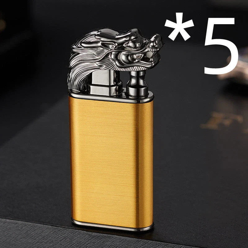 Versatile double flame lighter with a sleek and stylish design, perfect for outdoor adventures, grilling, and cigar lighting.