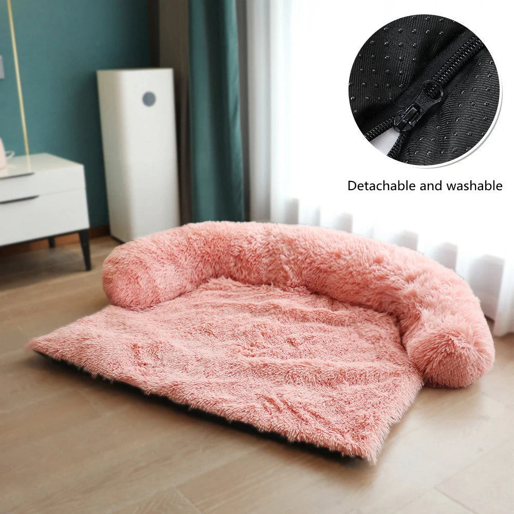 Removable pet dog mat with soft velvet fabric and self-warming polyester inner layer