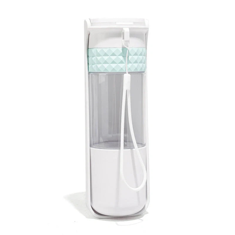 Portable dog water cup with one-click lock for outdoor travel