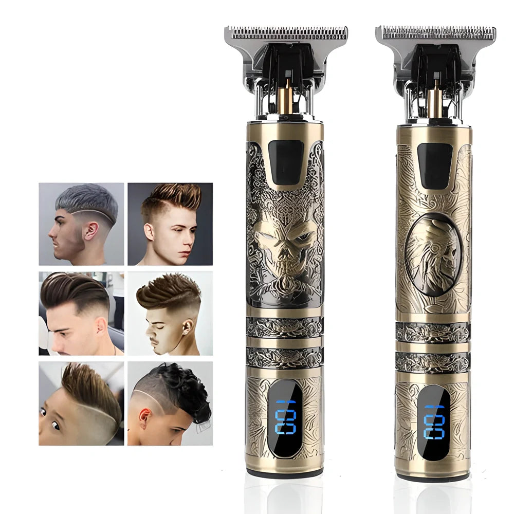Professional Rechargeable Beard Shaver & Trimmer with High-Strength Titanium Alloy Cutter Head and Customisable Speed Settings
