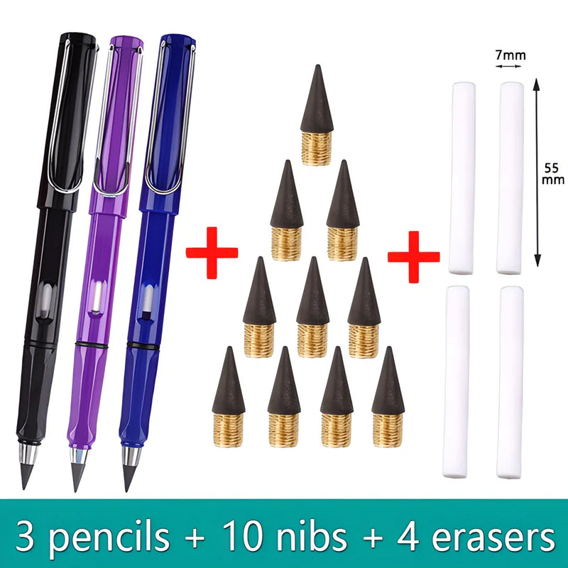 GiftHome UK Long-Lasting Eco-Friendly Ink-Free Pencil Set (3 pcs)
