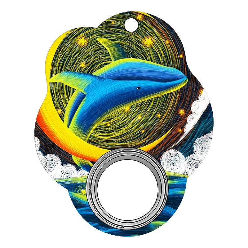 Customizable fidget spinner keychain in various vibrant designs to relieve stress, improve focus, and reduce anxiety