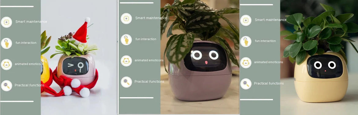 Smart Planter with AI and 7 sensors for easy plant care in various colours