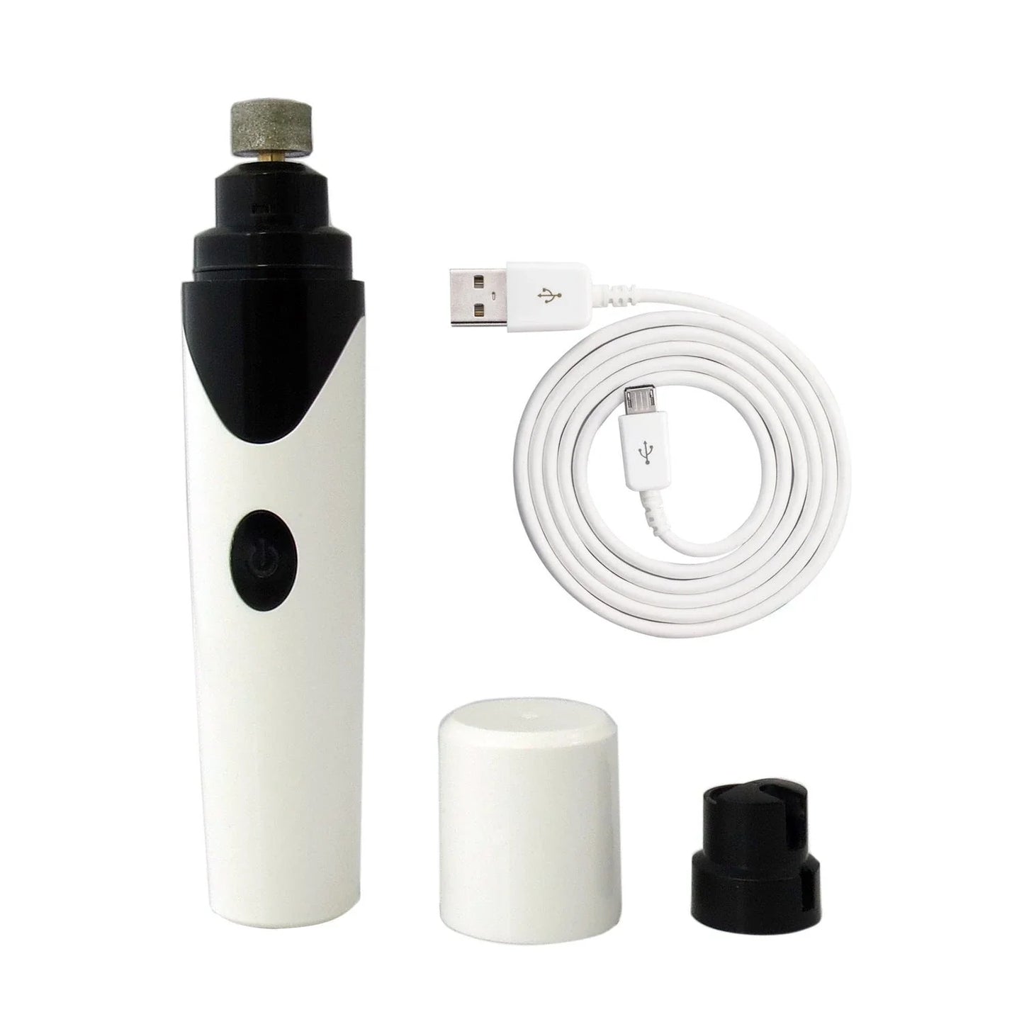 Electric pet nail grinder with low vibration and noise for stress-free grooming of cats, dogs, and other small animals