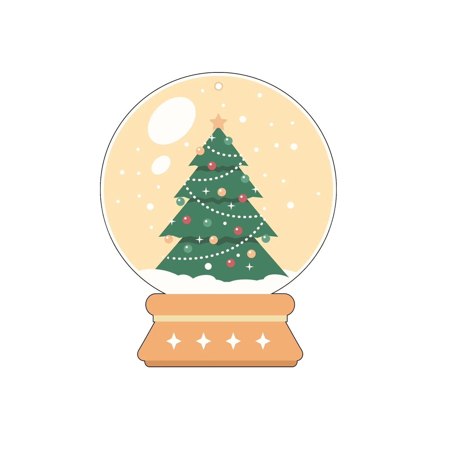Festive car ornament hanging from rearview mirror with Christmas designs