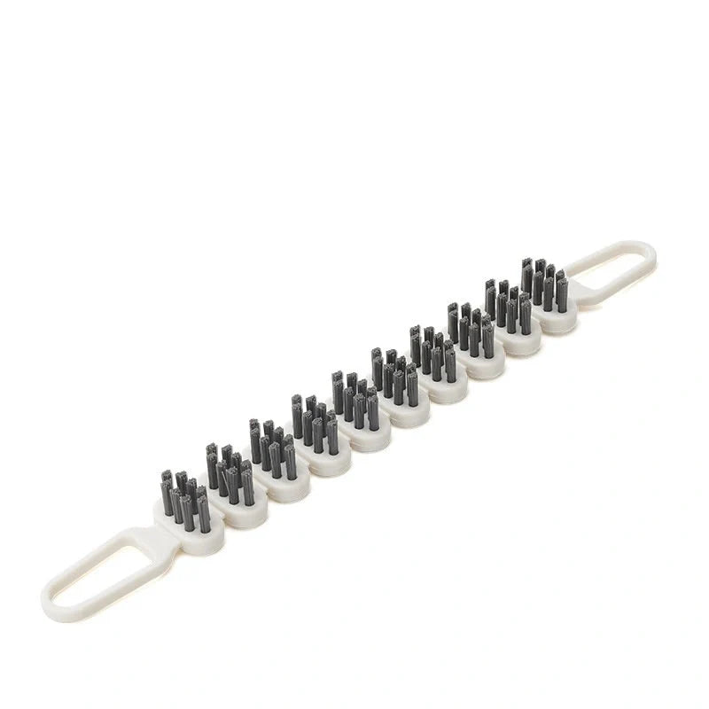 Bendable faucet cleaning brush with white PE/PP bristles for kitchen and bathroom use