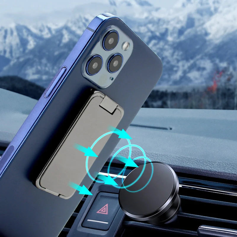 Adjustable folding mobile phone holder stand with multi-angle design, compatible with various smartphones and tablets