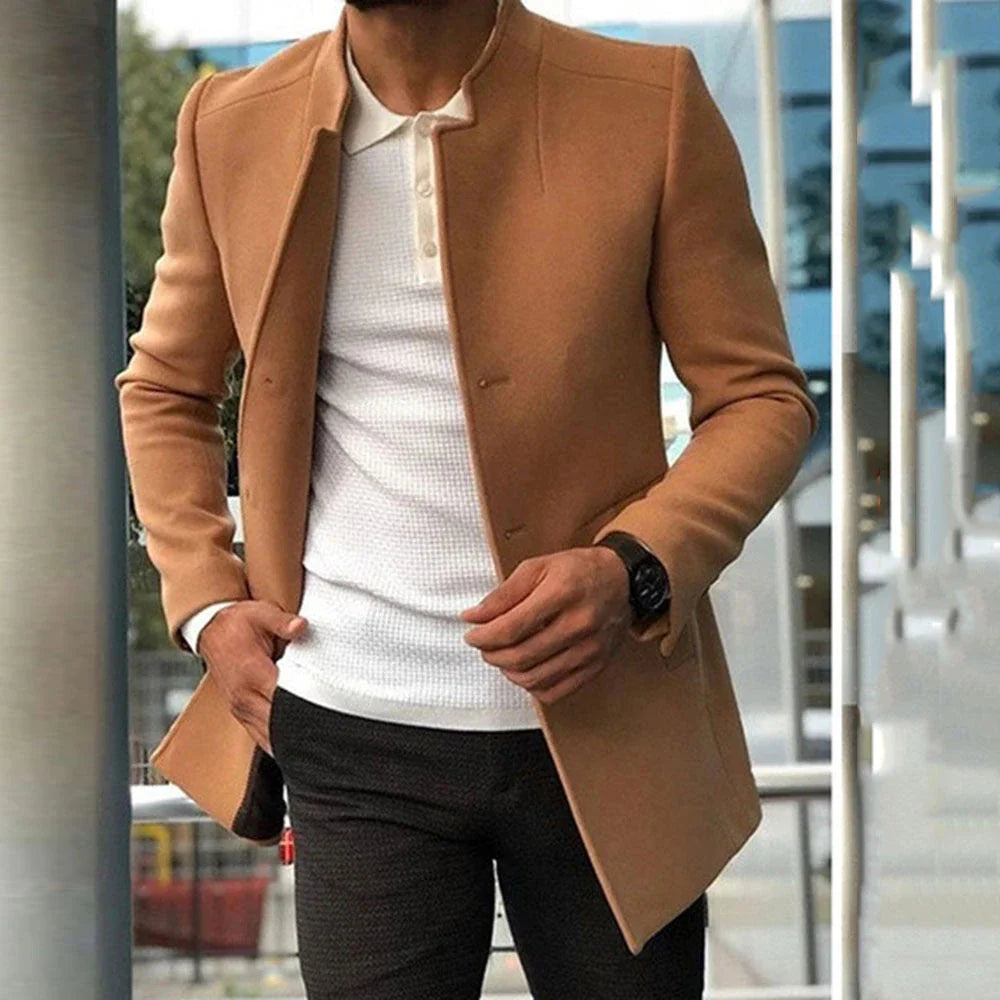 Stylish and versatile men's single-breasted business jacket in a variety of classic colors