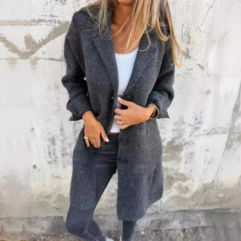 Stylish single-breasted cardigan with pockets in various colors and sizes