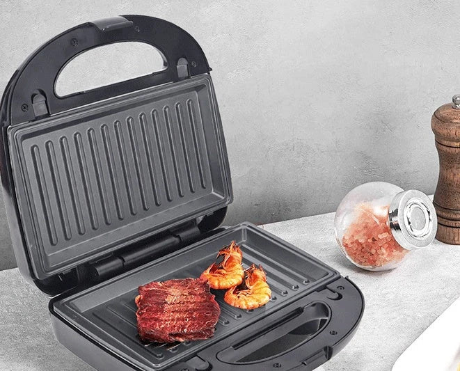 Versatile 6-in-1 Waffle Maker with EU Plug: Grill, Sandwich, and Breakfast Delight