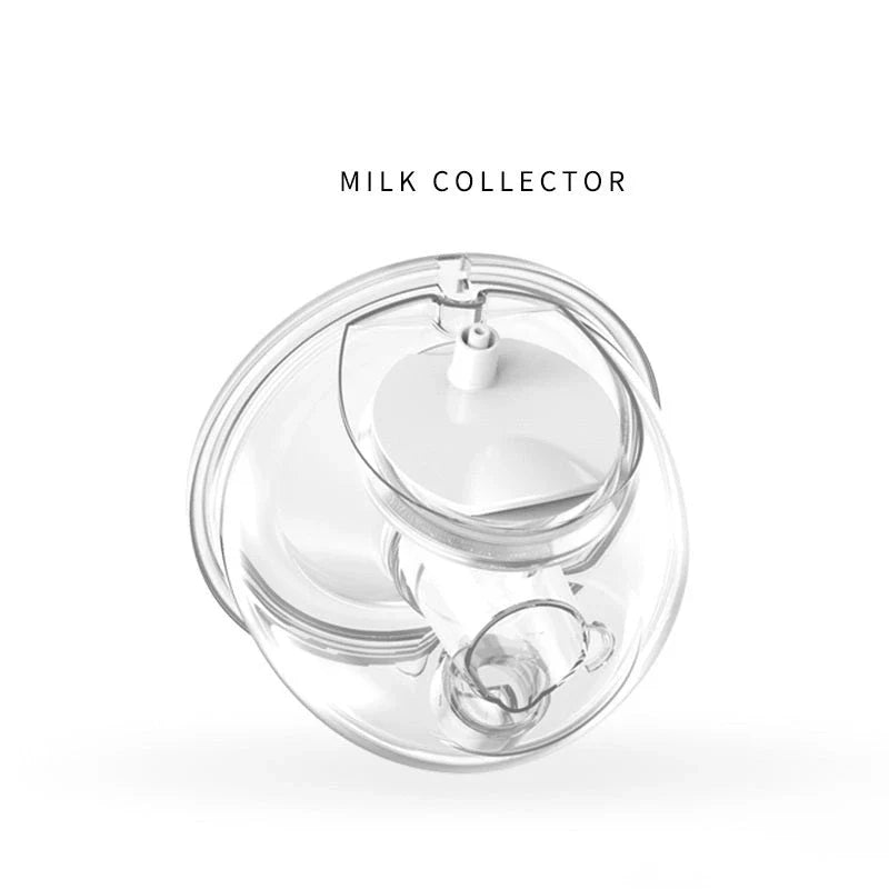 Portable, hands-free electric breast pump with quiet operation and premium construction