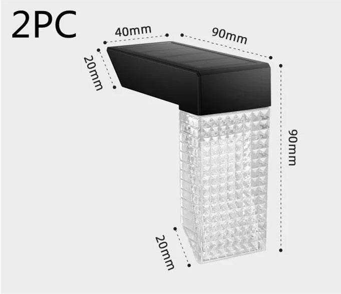 Durable solar-powered stair lights for outdoor decks, fences, gardens, and pathways - automatically turn on at dusk