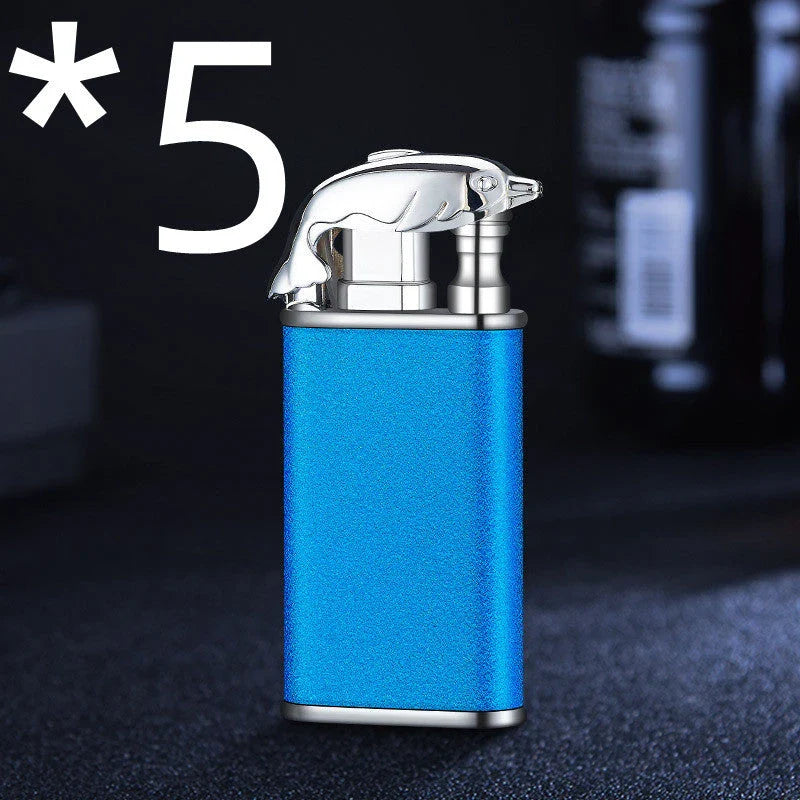 Versatile double flame lighter with a sleek and stylish design, perfect for outdoor adventures, grilling, and cigar lighting.