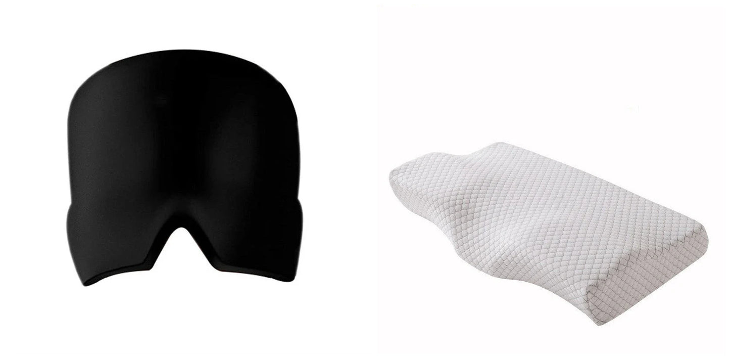 Soothing Ice Therapy Eye Mask for Headache and Migraine Relief, Flexible Gel Material, Adjustable Strap