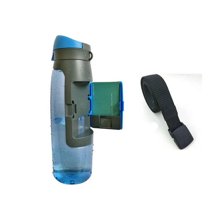 Secure Stash Water Bottle with hidden compartment for storing valuables, perfect for commuting, travel, and outdoor activities