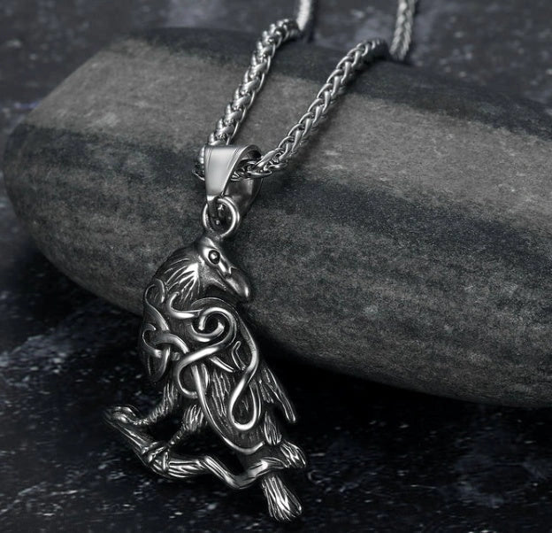 Vintage Norse rune necklaces for men, featuring a range of intricate Viking symbols and designs crafted from premium stainless steel