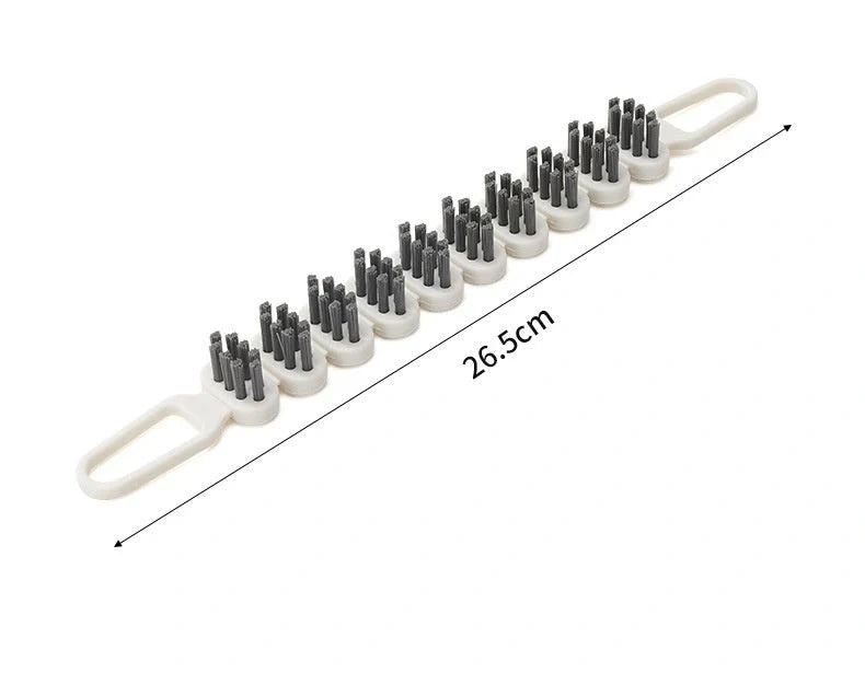 Bendable faucet cleaning brush with white PE/PP bristles for kitchen and bathroom use