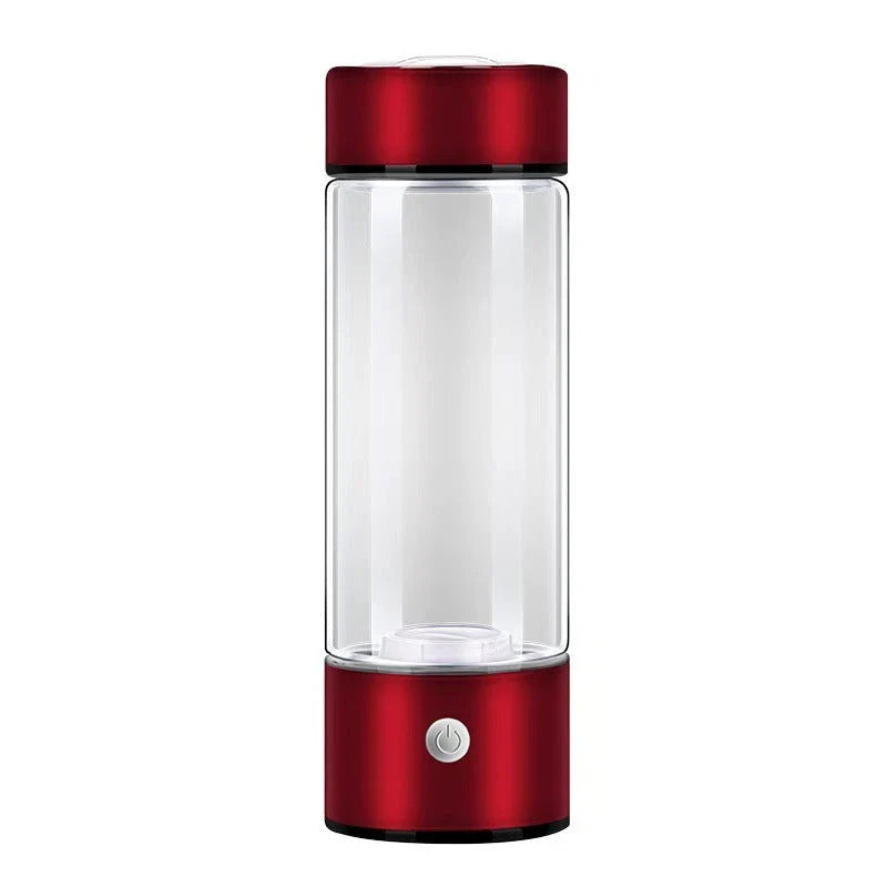 Premium Hydrogen Water Bottle with Rechargeable Generator, Borosilicate Glass, Antioxidant-Infused Water, Portable Hydration Solution