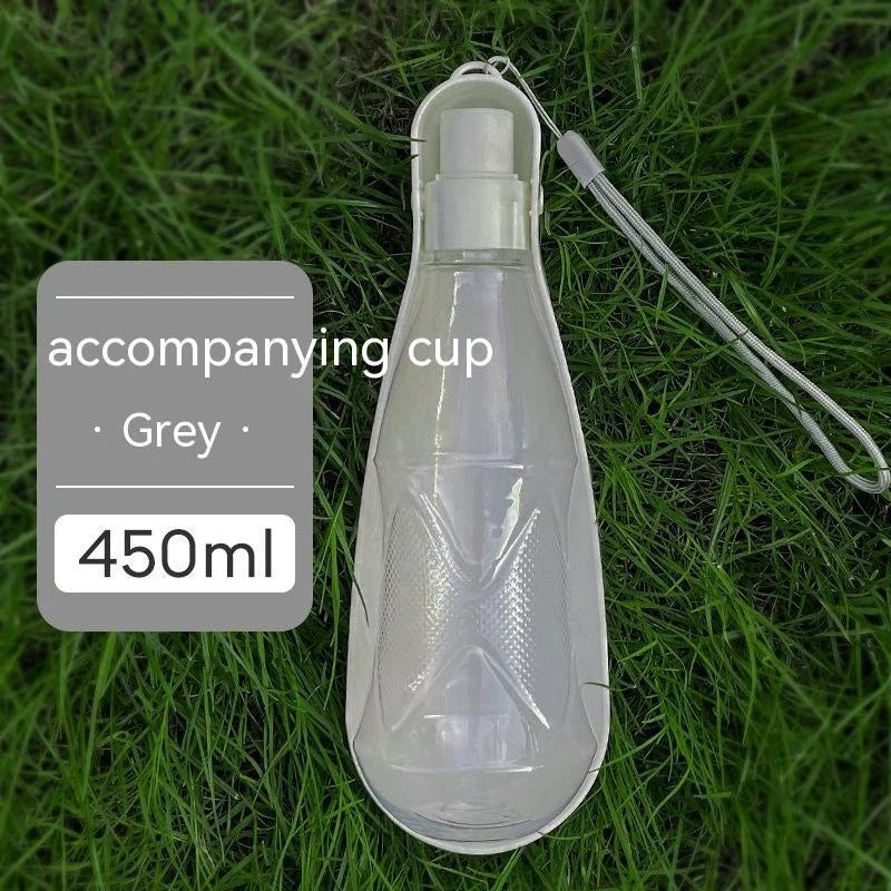 Portable folding dog water bottle with large 550ml capacity in various colors
