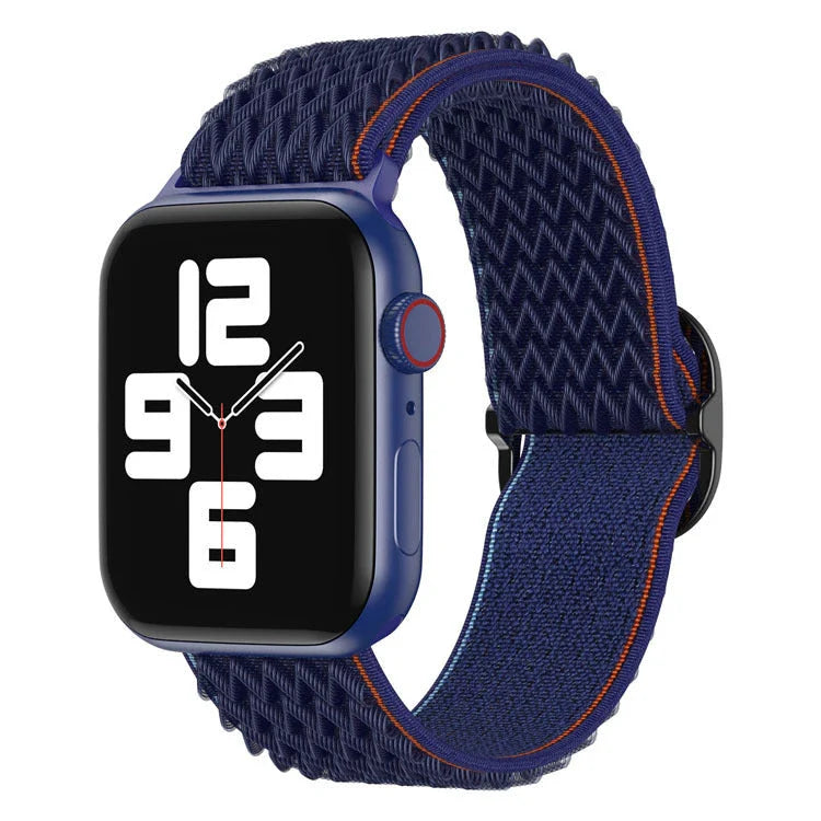 Stylish woven polyester Apple Watch strap with adjustable design and quick-drying properties