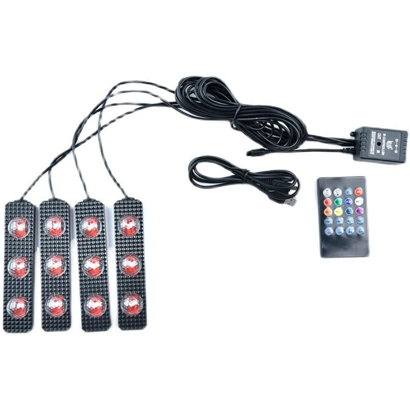 Foot Soles Full Of Stars LED Atmosphere Light for cars, creating a customisable starry night effect