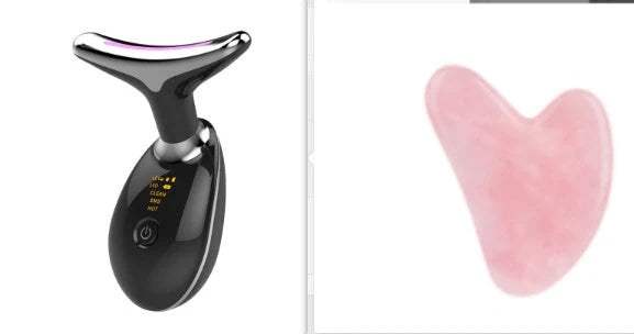 EMS Thermal Neck Massager with LED therapy for wrinkle reduction and skin tightening