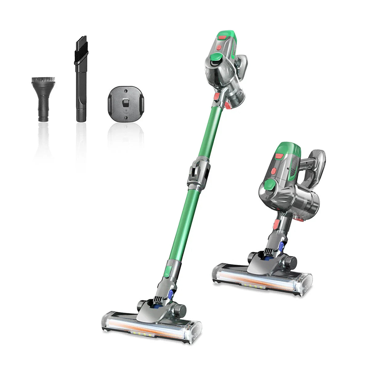 Cordless vacuum cleaner with powerful suction, foldable design, and versatile cleaning capabilities for home and car use