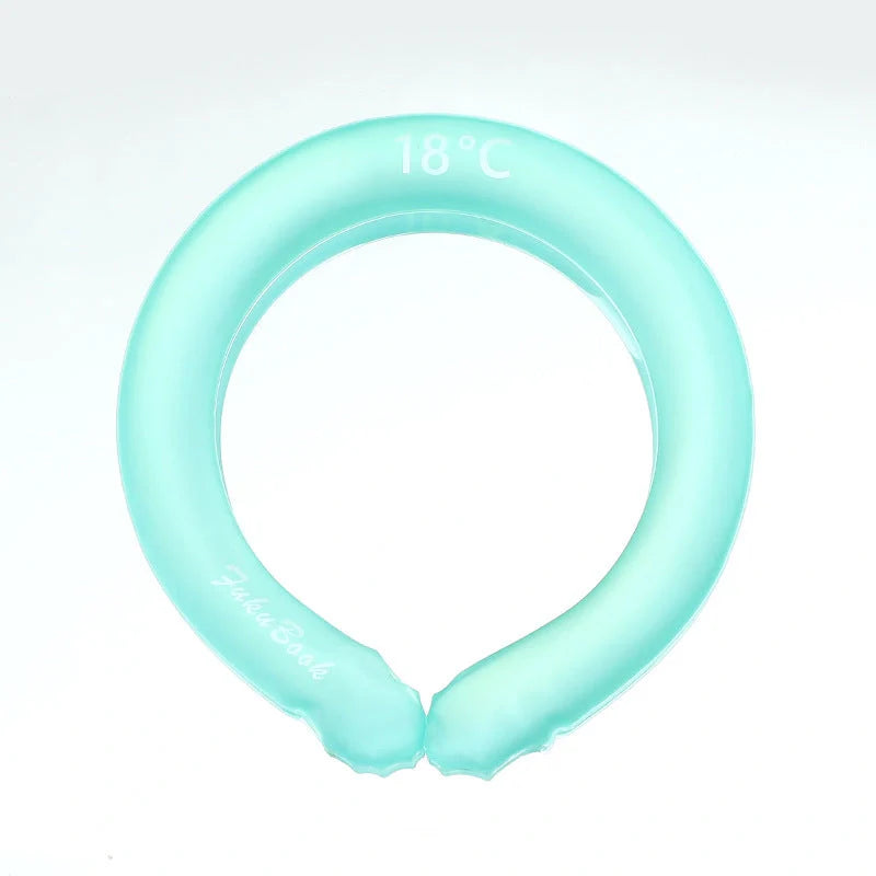 Ice Cold Neck Collar in pink, blue, and purple for summer cooling