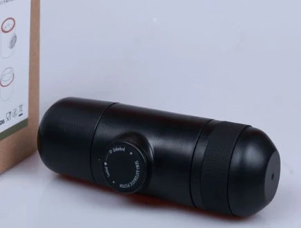 Portable Manual Espresso Coffee Maker with Stainless Steel Body and Silicone Components