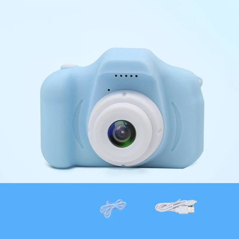 A colorful, cartoon-inspired digital camera for kids with fun filters and high-quality features