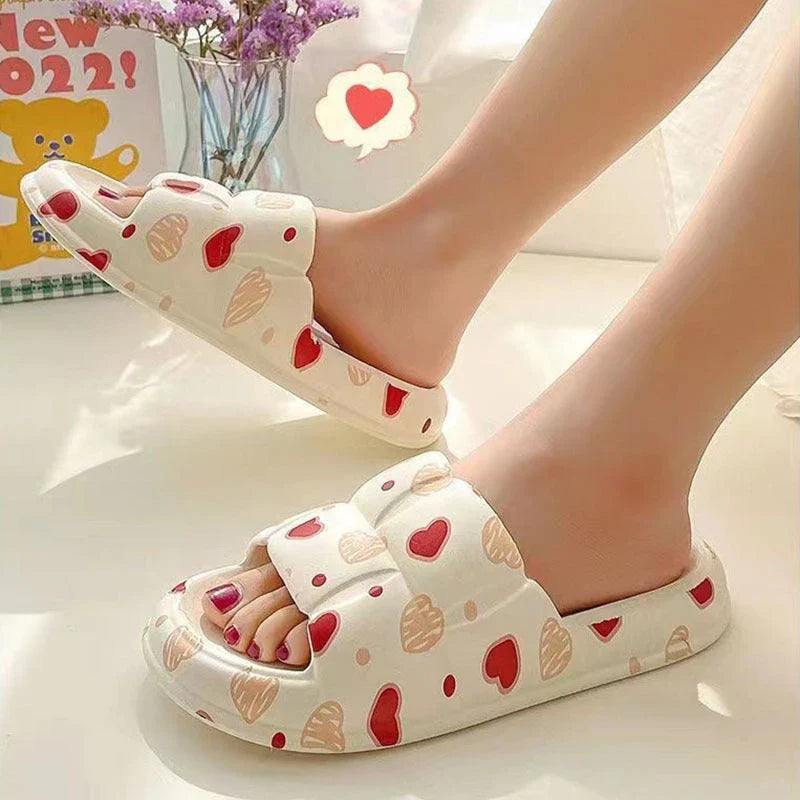 Plush Comfort Bathroom Slides in various vibrant colors, featuring soft EVA soles and water-resistant design