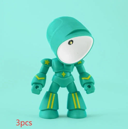 Mini LED Hero Robot Table Lamp with adjustable arms and 360° rotating head